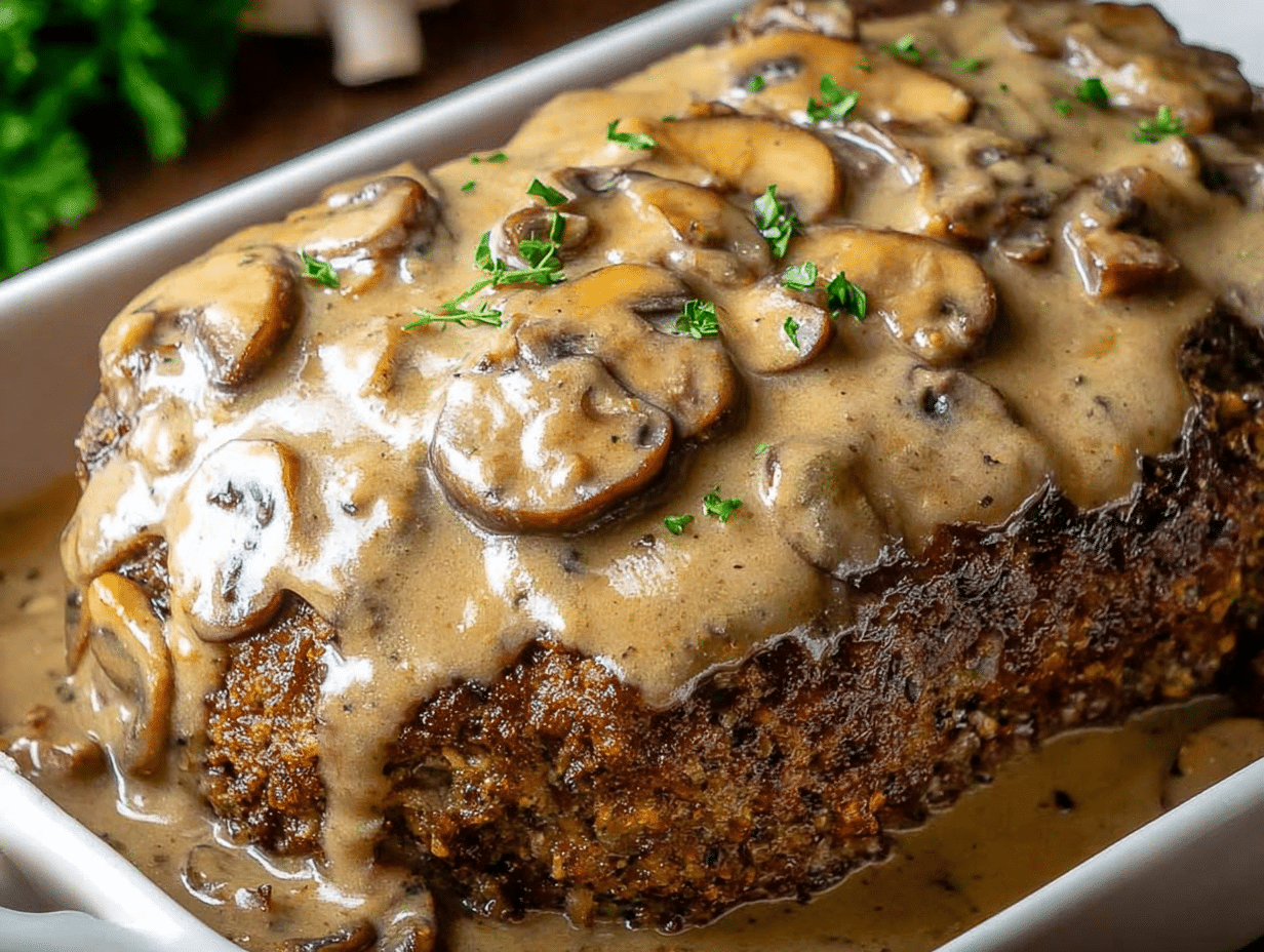 Gluten-Free Meatloaf with Mushroom Gravy