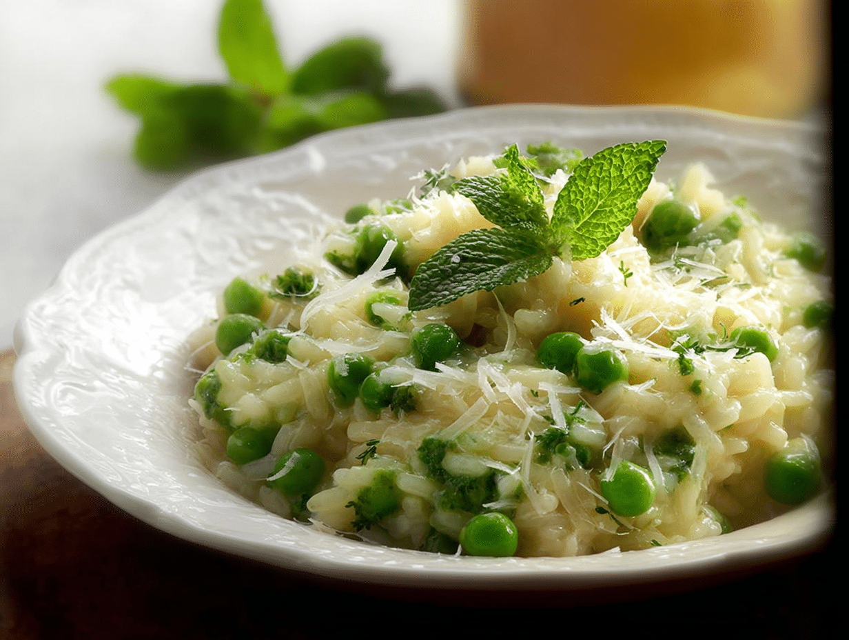 Gluten-Free Pea and Mint Risotto