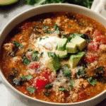 Gluten-Free Simple Ground Turkey Quinoa Soup