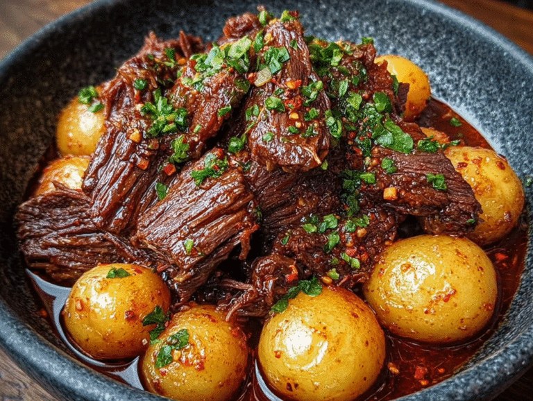 Gluten-Free Slow Cooker Garlic Butter Beef with Potatoes