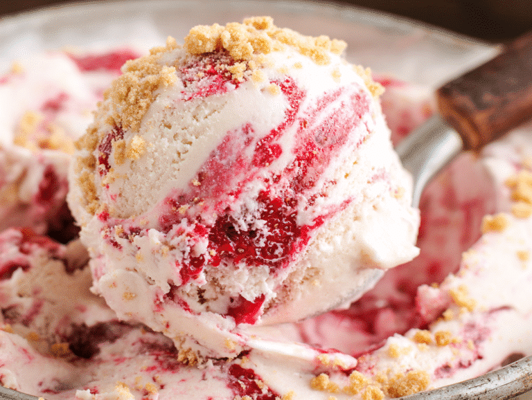 Gluten-Free Strawberry Cheesecake Ice Cream
