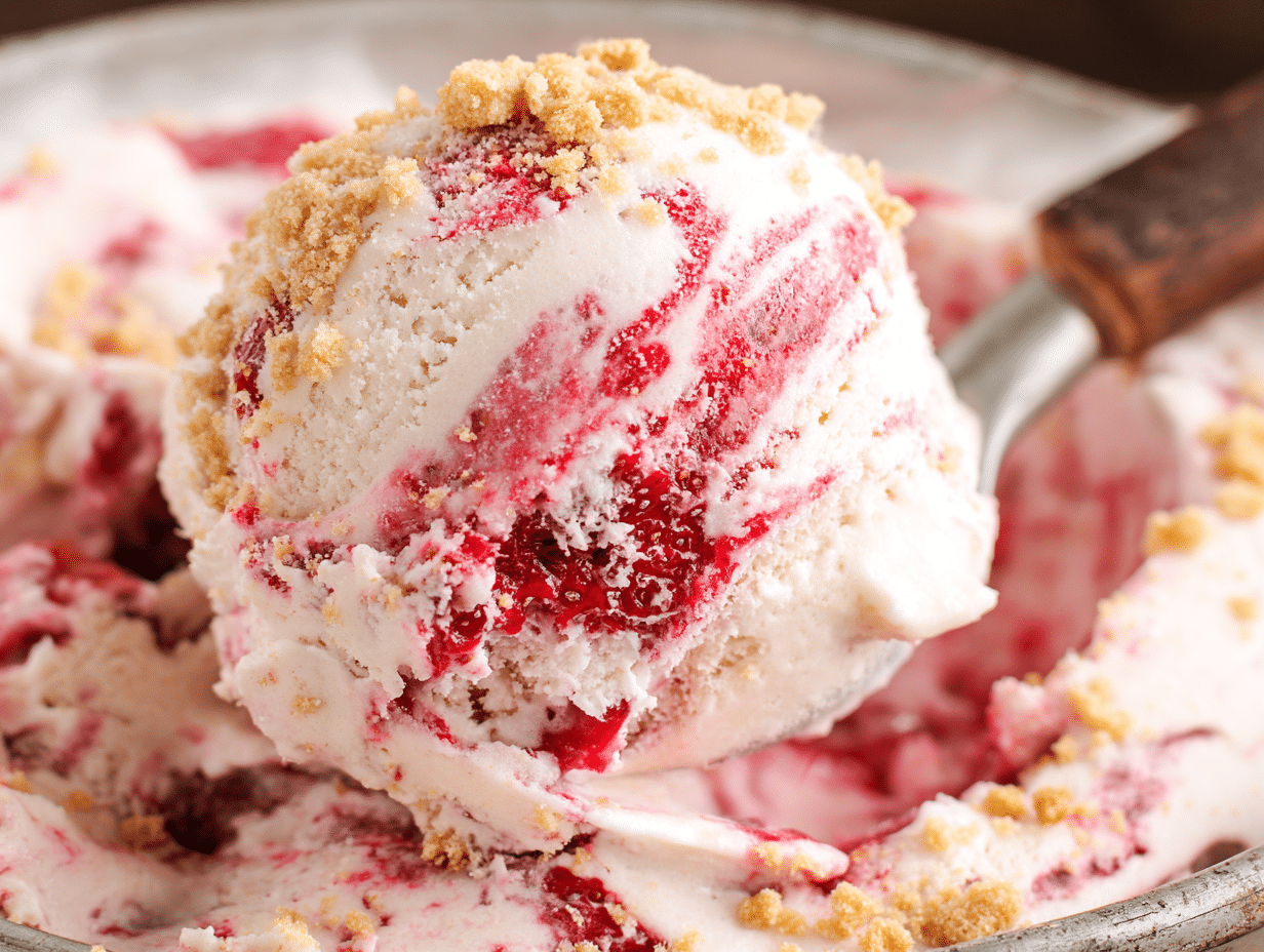 Gluten-Free Strawberry Cheesecake Ice Cream