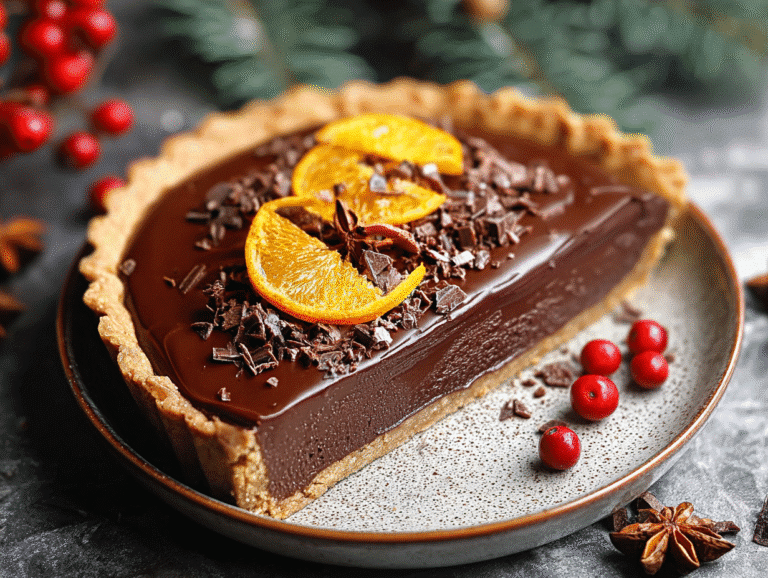 Gluten-Free Vegan Chocolate Orange Tart