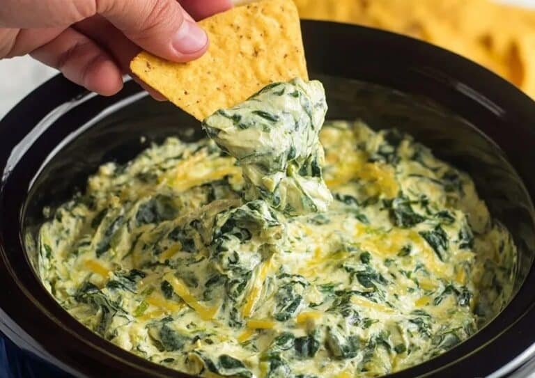Gluten-free Crockpot Spinach Artichoke Dip