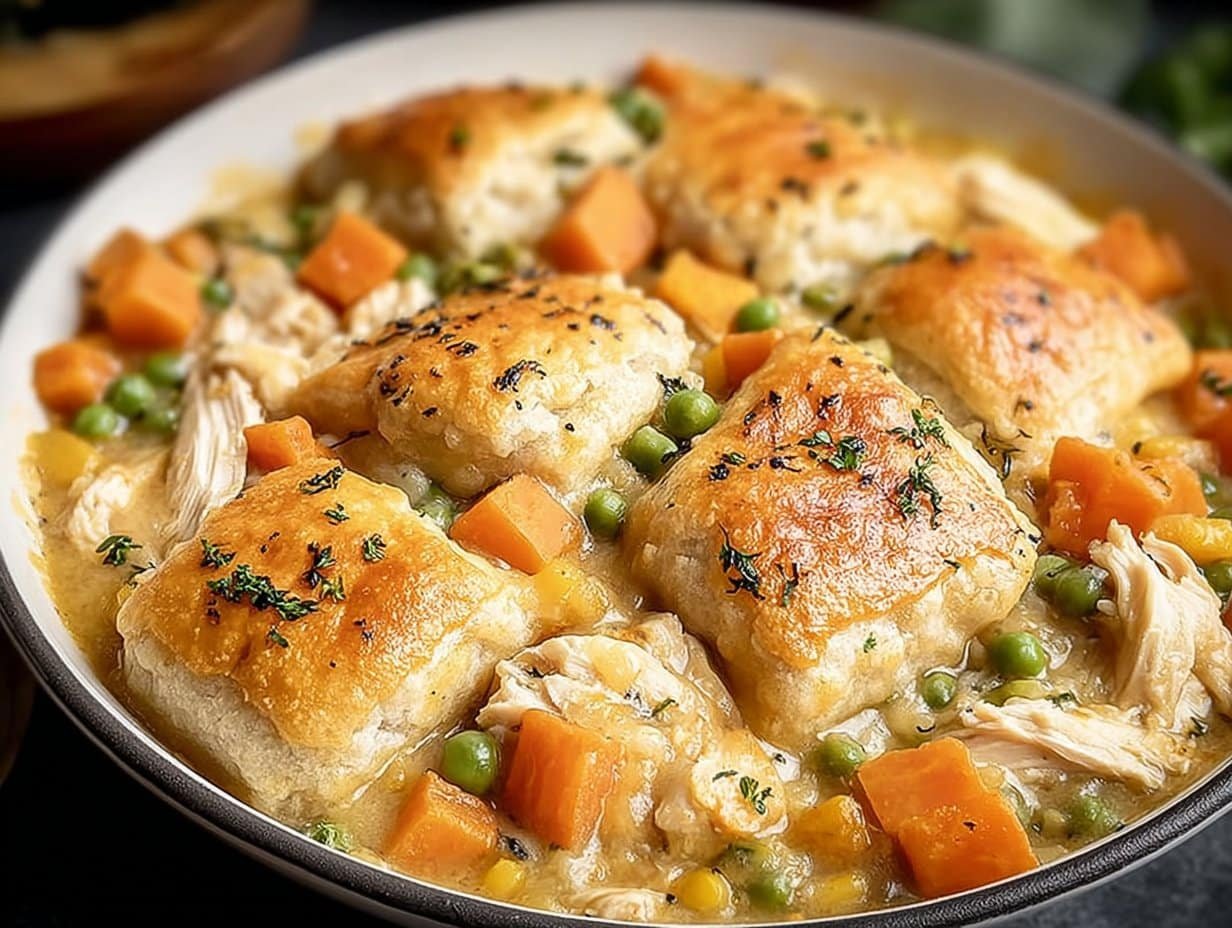 Gluten-free Crustless Chicken Pot Pie