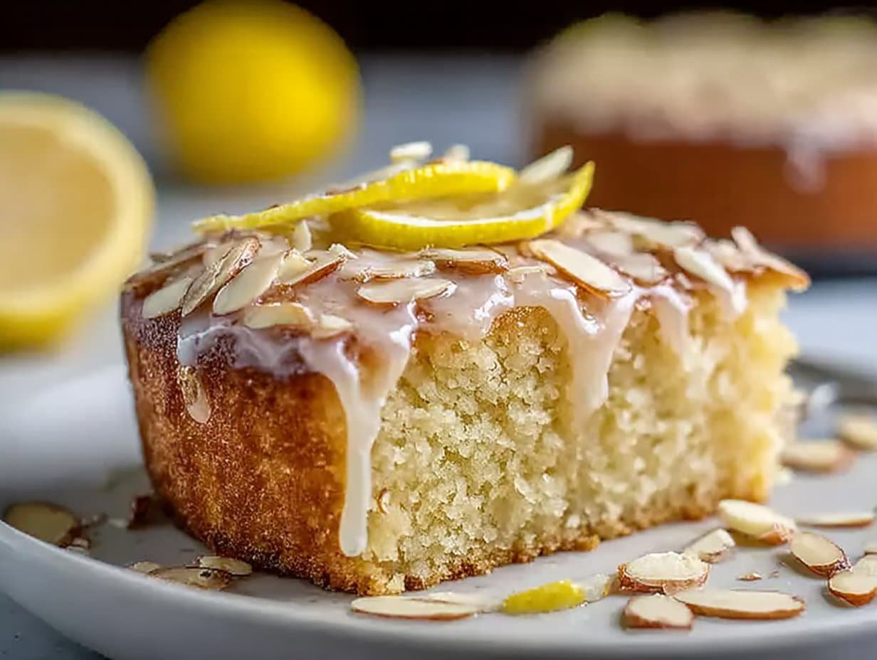 Gluten-free Delightfully Zesty Flourless Lemon Almond Cake