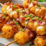 Gluten-free Easy Loaded Tater Tot Skewers