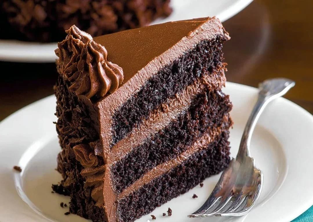 Gluten-free Fudgy Triple-Layer Cake