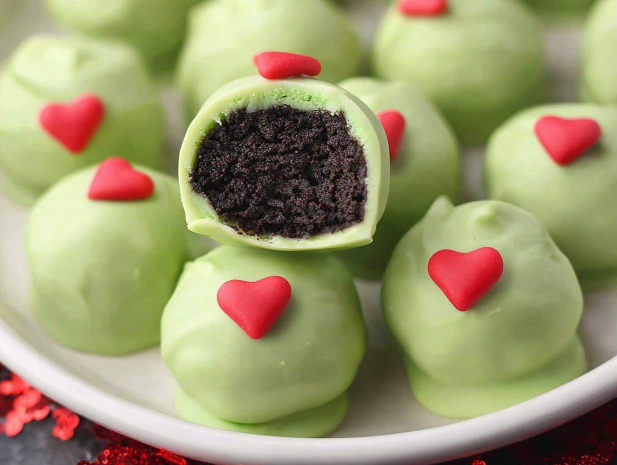 Gluten-free Grinch Oreo Truffles