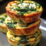 Gluten-free Quick & Healthy Egg Muffins with Spinach and Feta