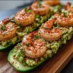 Gluten-free Shrimp Avocado Cucumber Boats