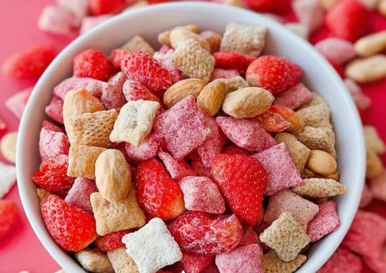 Gluten-free Strawberry Crunch Party Mix