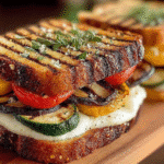 Grilled Veggie & Mozzarella Sandwiches