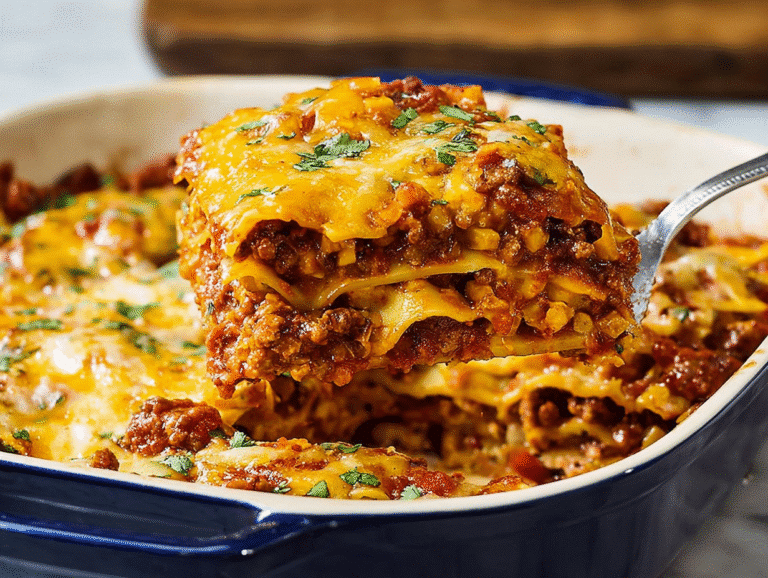 Ground Beef Lasagna Casserole