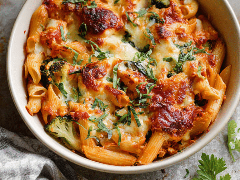 Healthy Cottage Cheese Pasta Bake With Veggies