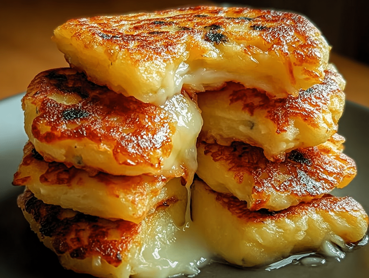 Korean Cheese Potato Pancakes (Gamjajeon)