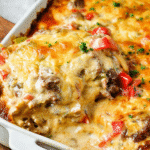 Low Carb Philly Cheesesteak Casserole