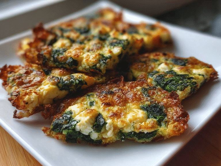Mediterranean Spinach and Feta Cheese Crisps