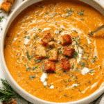 One Pot Creamy Carrot Lentil Soup