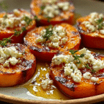 Roasted Sweet Potato Rounds with Honey, Feta, and Thyme
