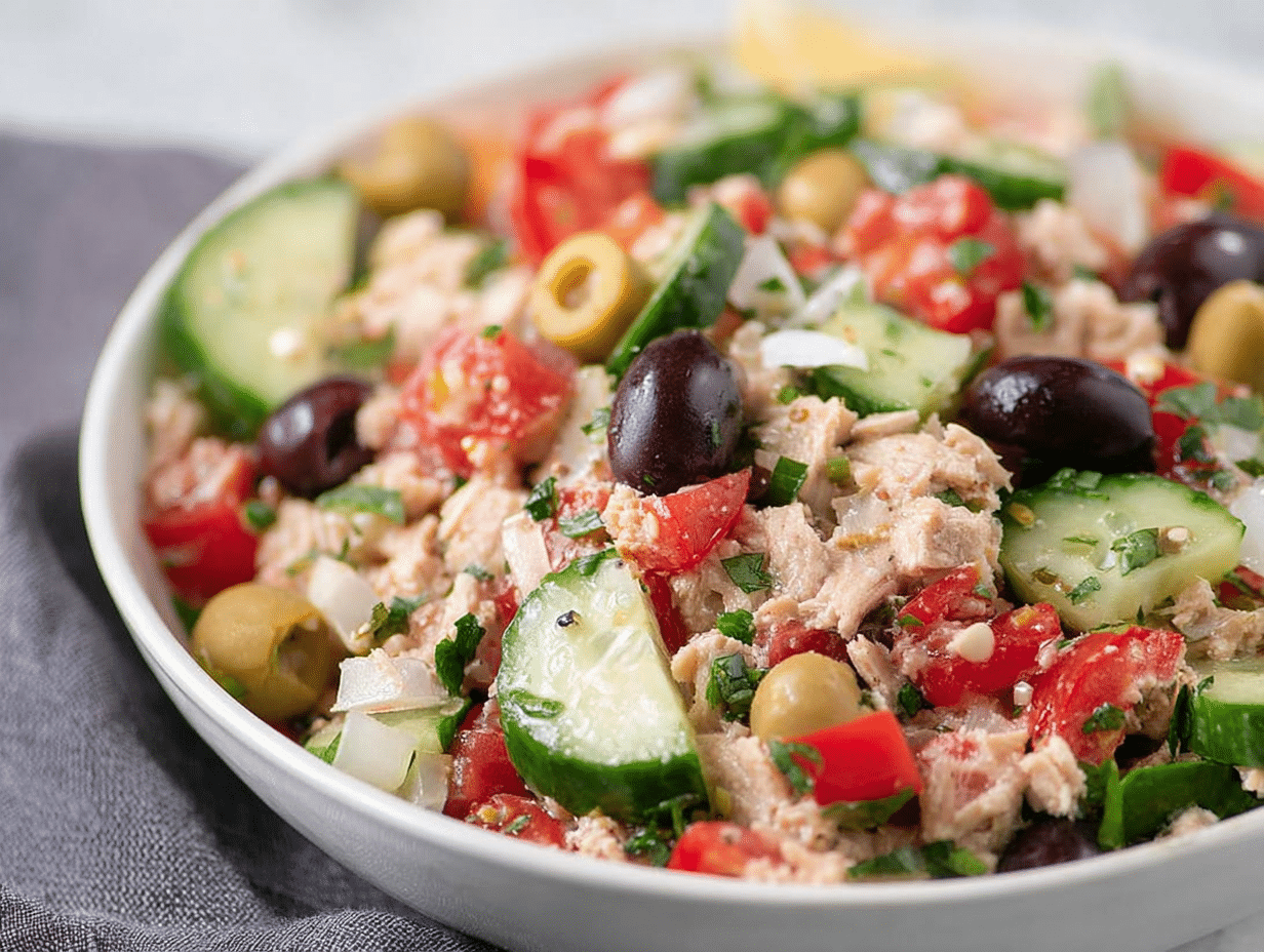 Simple Mediterranean Tuna Salad