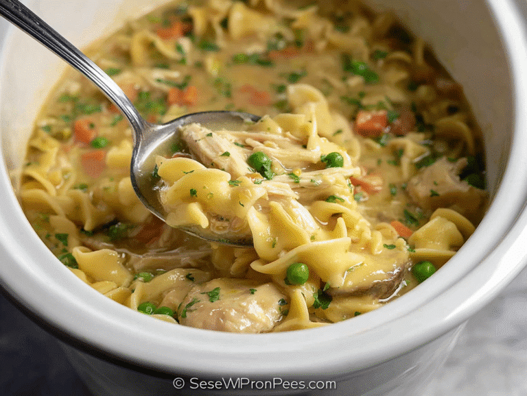 Slow Cooker Chicken Thighs and Noodles