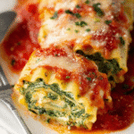 Spinach Lasagna Roll Ups
