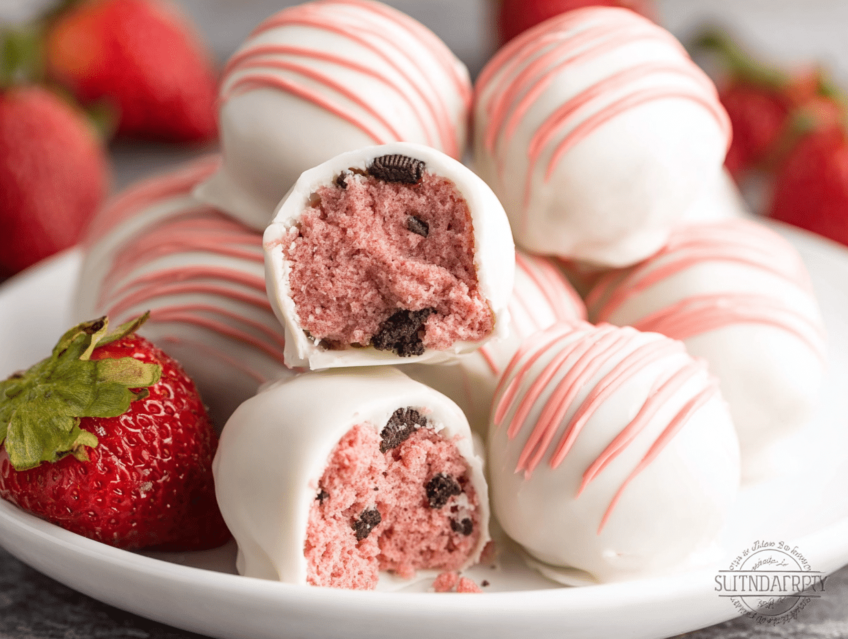Strawberry Cheesecake Oreo Truffles (gluten-free + dairy-free)