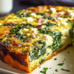 Sweet Potato Crust Quiche with Spinach & Feta
