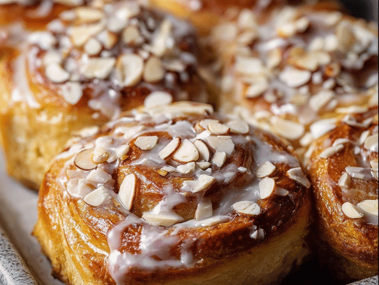 Gluten-Free Almond Croissant Cinnamon Rolls