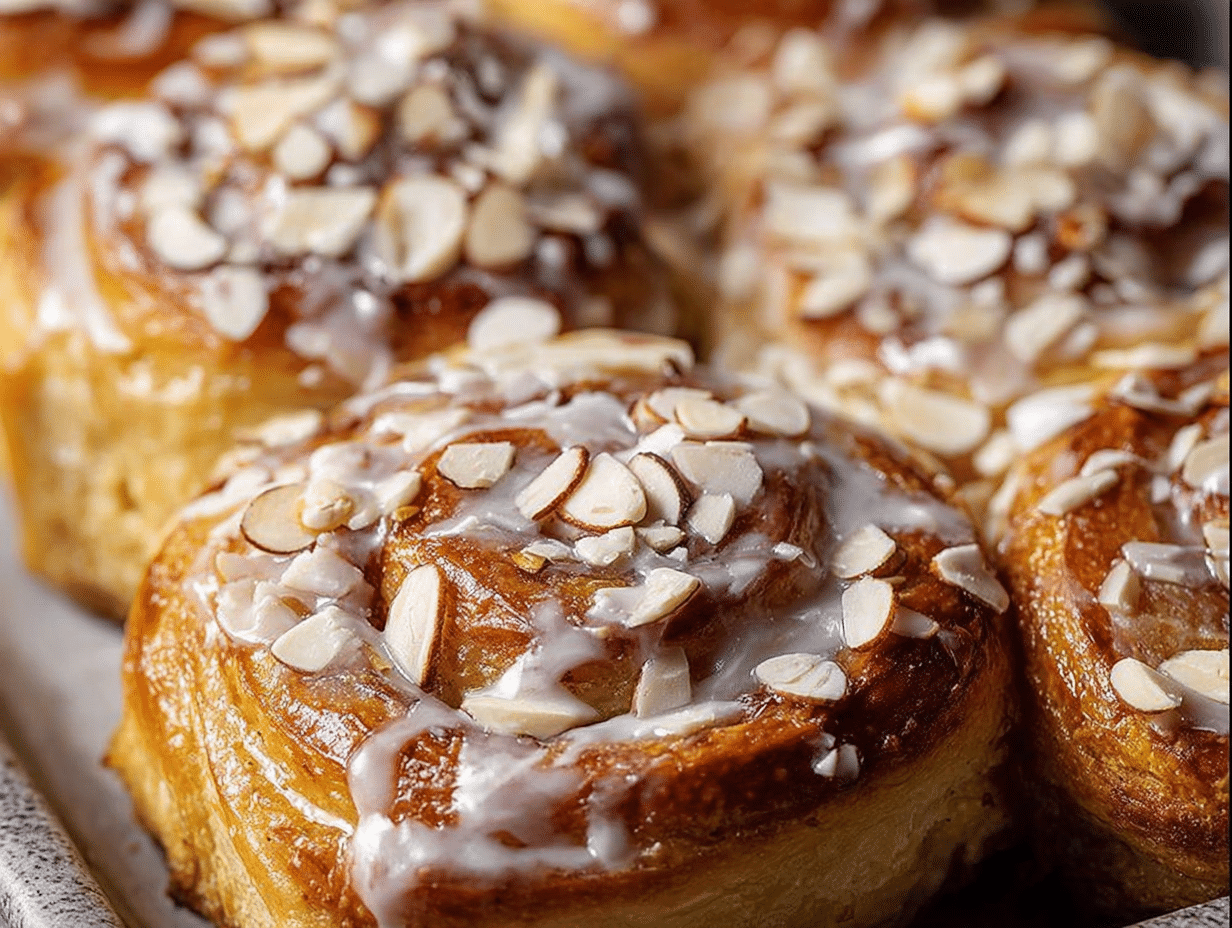 Gluten-Free Almond Croissant Cinnamon Rolls