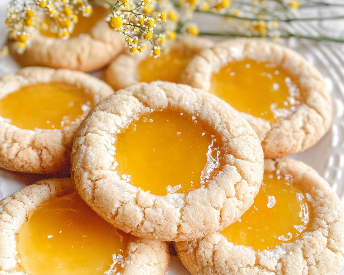 Gluten-Free Almond Lemon Curd Thumbprint Cookies