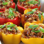 Gluten-Free Asian Stuffed Bell Peppers For Spring