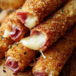 Gluten-Free Baked Ham & Cheese Mozzarella Sticks For Spring