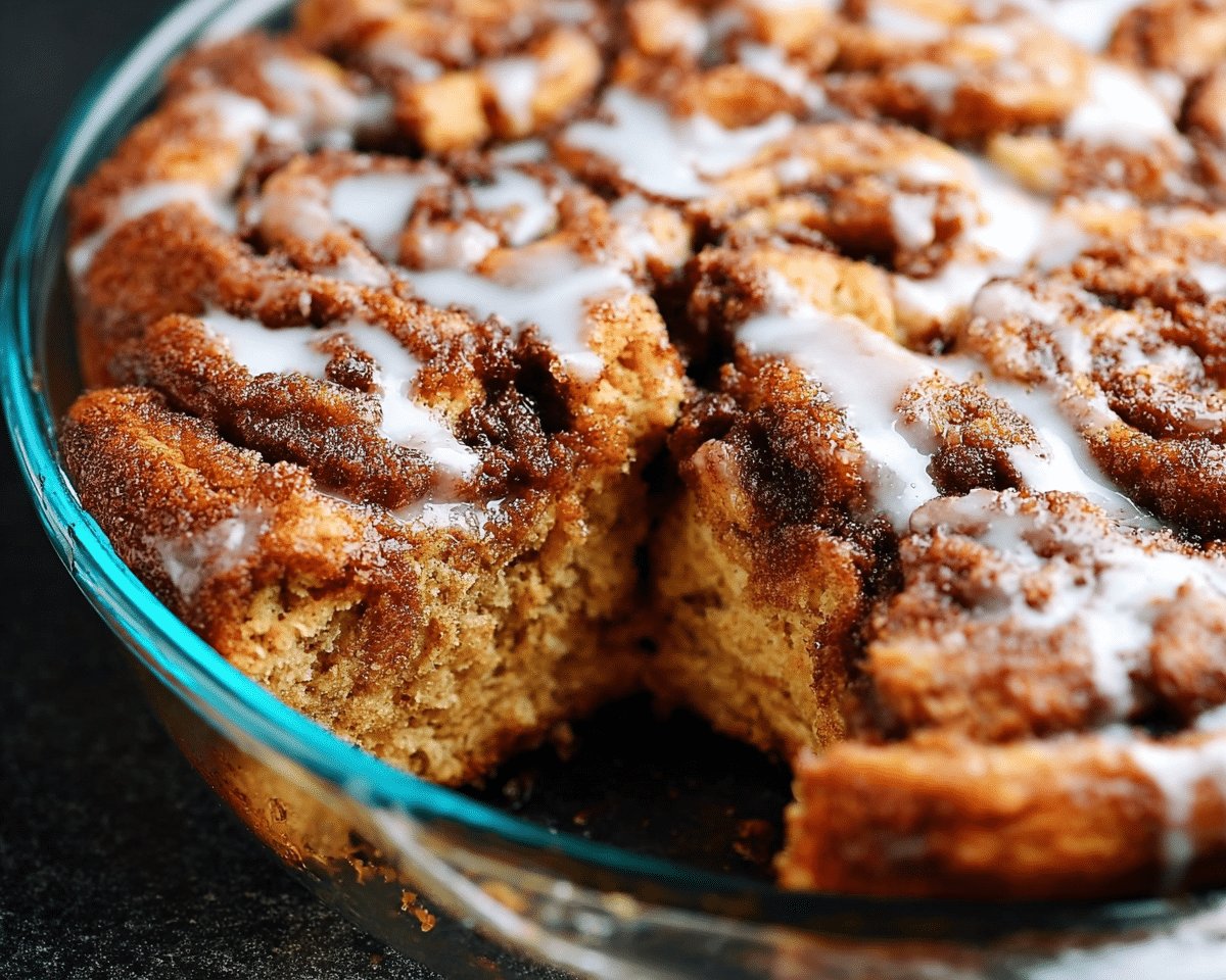Gluten-Free Banana Cinnamon Roll Cake For Spring
