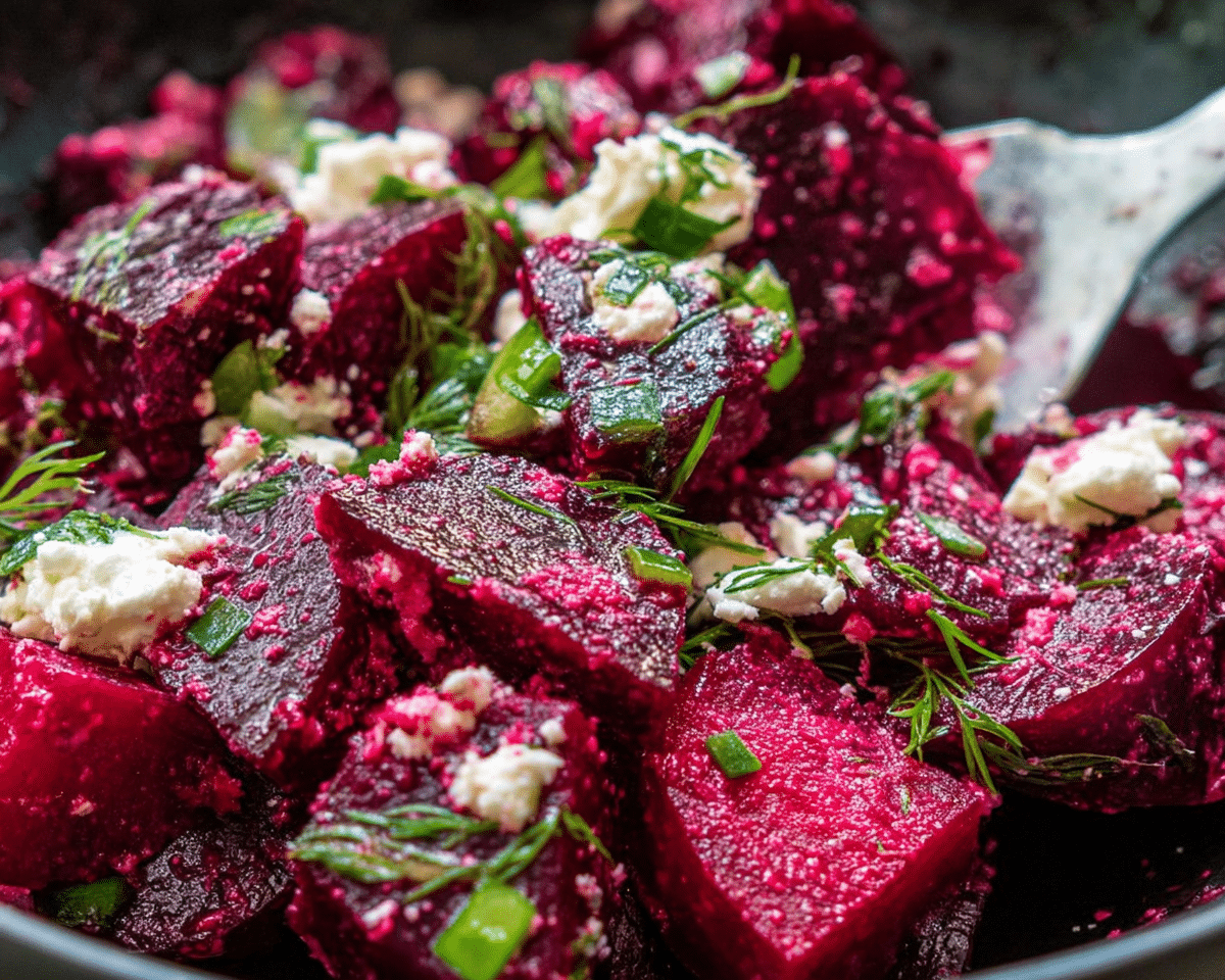 Gluten-Free Beet Salad with Feta Cucumbers and Dill For Spring Dinner