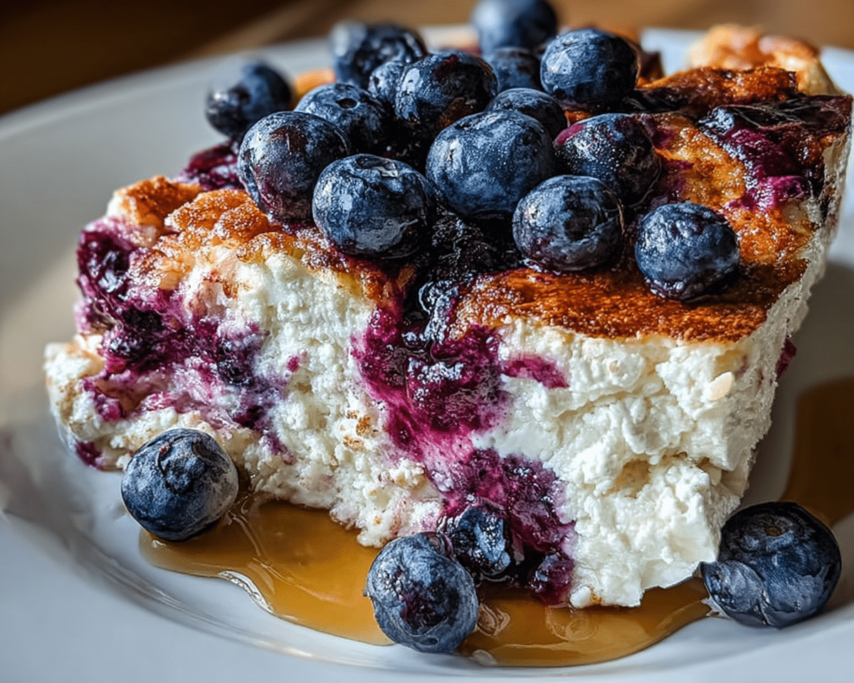 Gluten-Free Blueberry Cottage Cheese Breakfast Bake