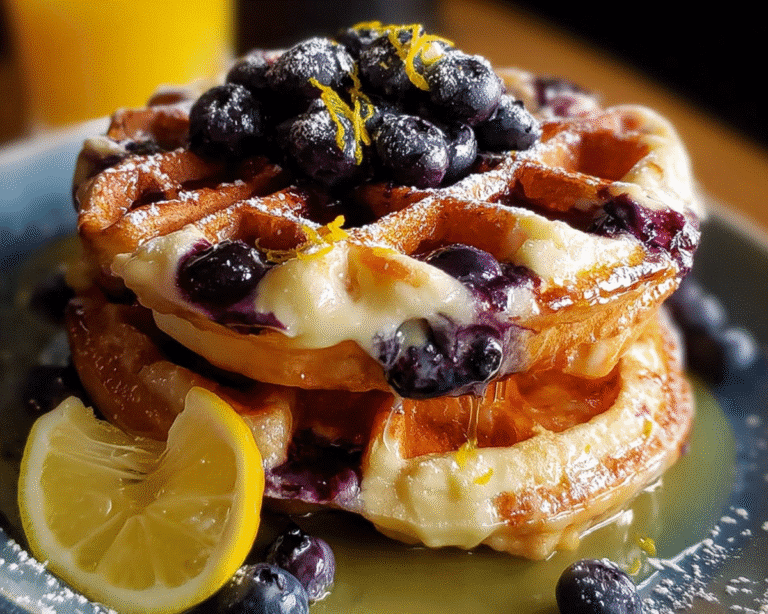 Gluten-Free Blueberry Lemon Zest Waffles For Spring