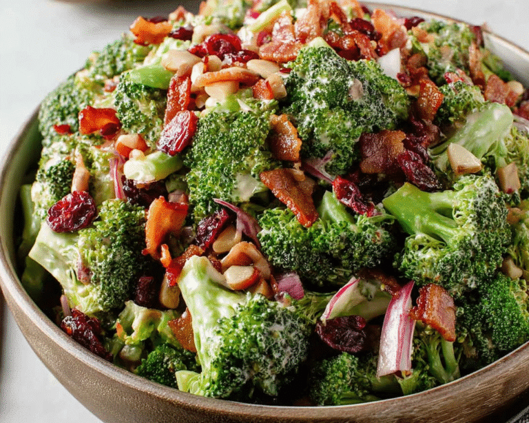 Gluten-Free Broccoli Salad with Bacon For Spring