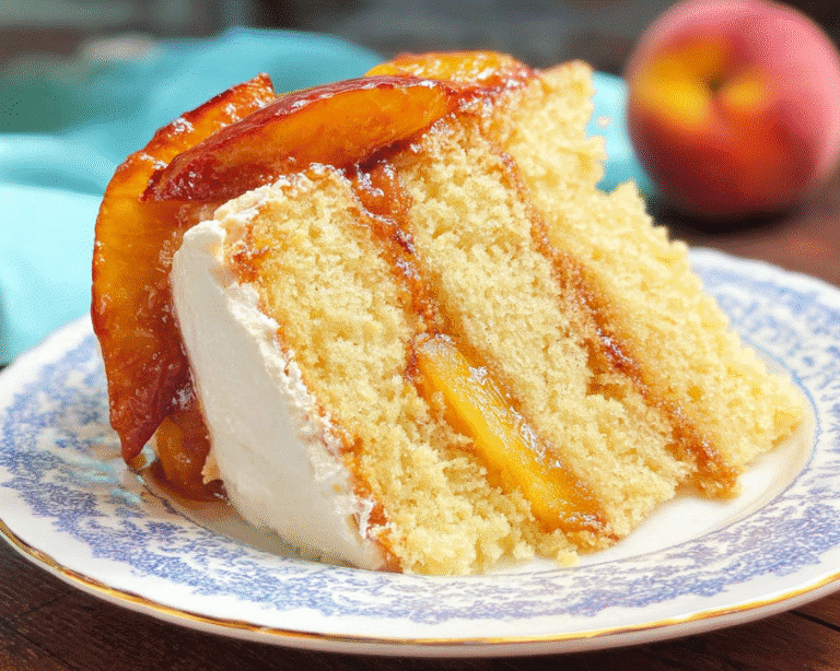 Gluten-Free Brown Sugar Peach Cake For Spring Desserts