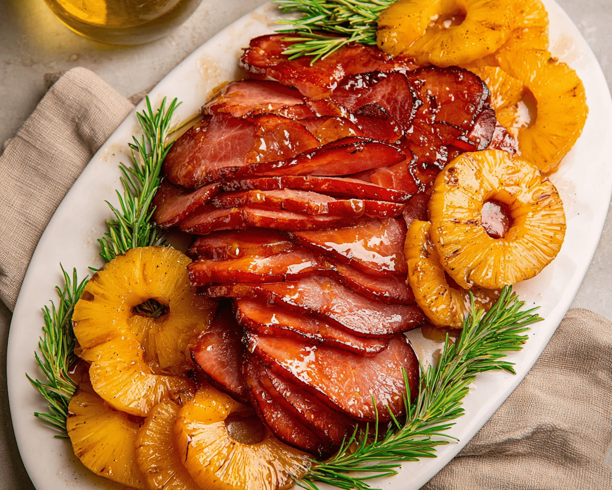 Gluten-Free Brown Sugar Pineapple Ham For Spring