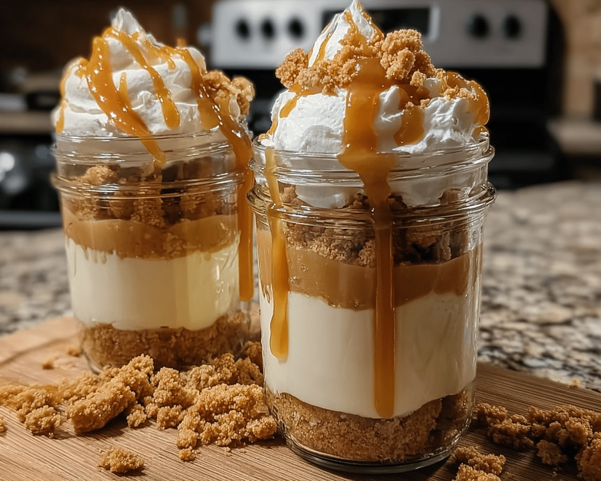 Gluten-Free Butterbeer Cheesecake Jars