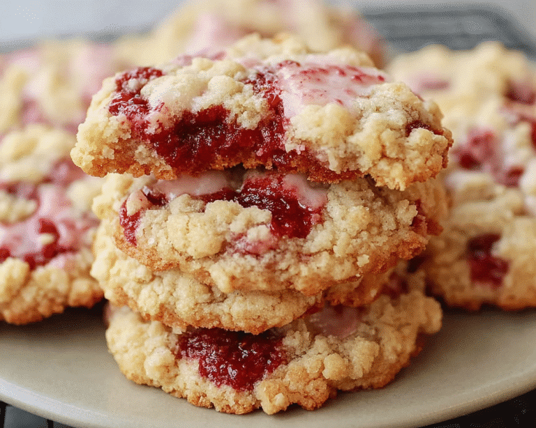 Gluten-Free Buttery Raspberry Crumble Cookies