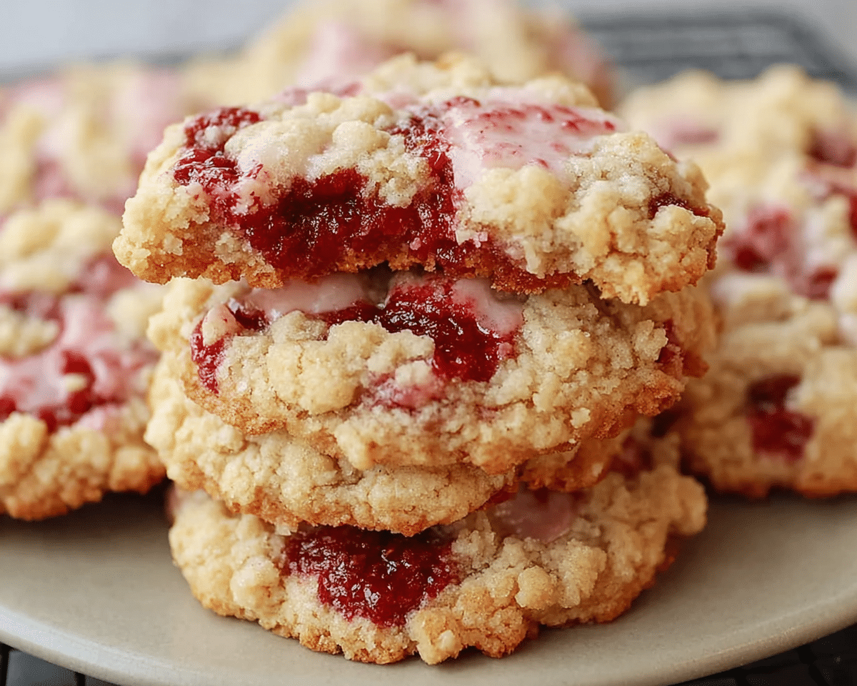 Gluten-Free Buttery Raspberry Crumble Cookies
