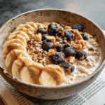Gluten-Free Caramelized Banana Split Oats For Spring