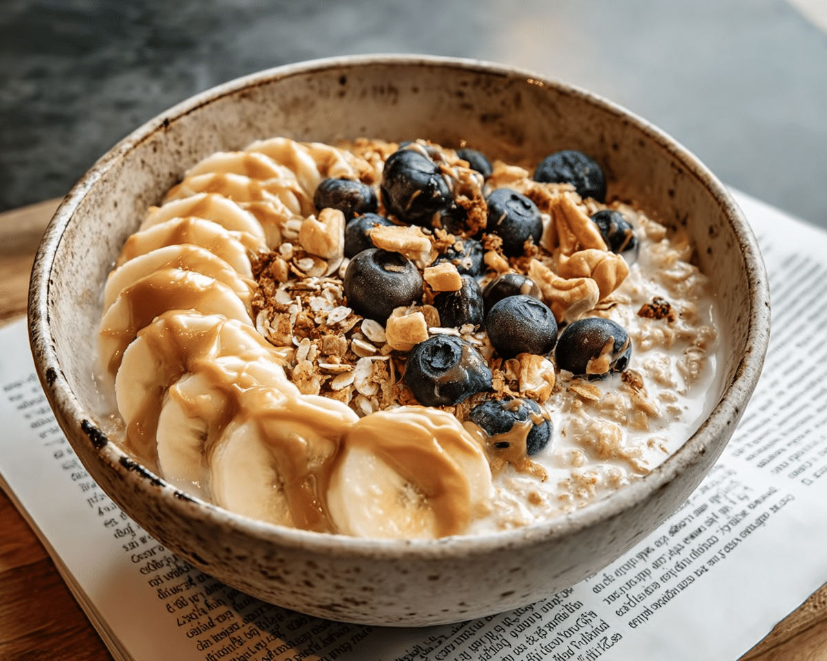 Gluten-Free Caramelized Banana Split Oats For Spring