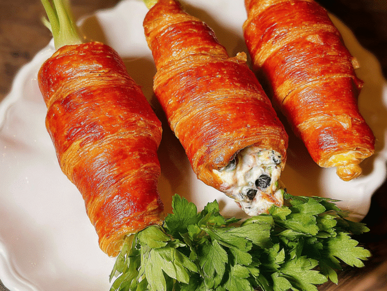 Gluten-Free Carrot Shaped Croissant Cones