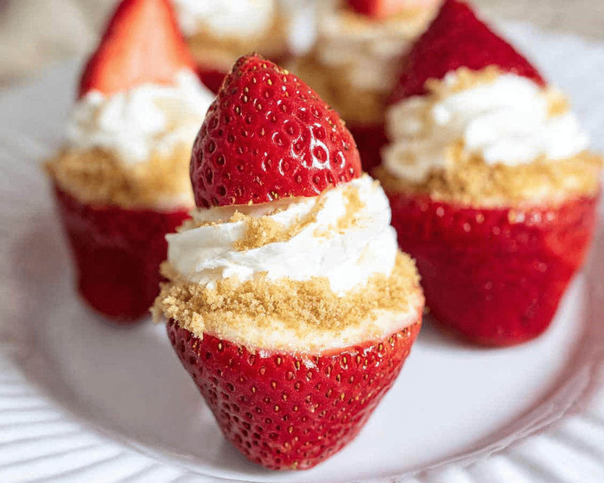Gluten-Free Cheesecake-Stuffed Strawberries For Spring Desserts