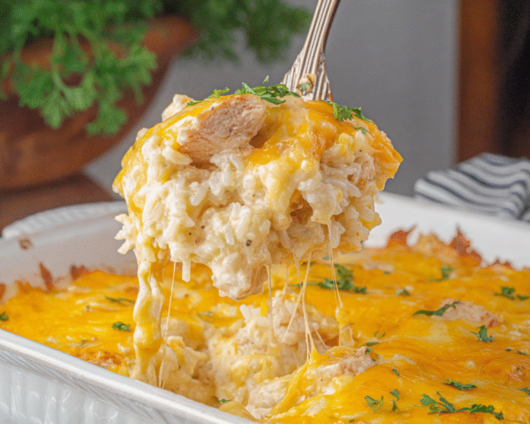 Gluten-Free Cheesy Chicken and Rice Casserole For Spring