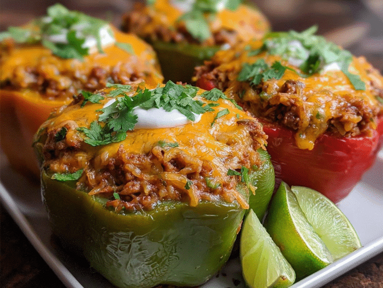 Gluten-Free Cheesy Taco Stuffed Peppers